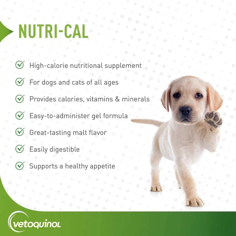 Vetoquinol Nutri-Cal Oral Gel 4.25 oz. Cats Dogs Supplement 3-Pack Vetoquinol