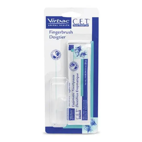 Virbac CET Finger Brush with Sample Poultry Toothpaste 12g Virbac