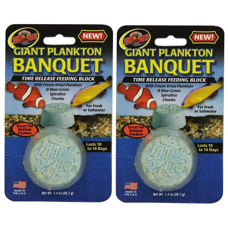 Zoo Med Giant Plankton Banquet Time Release Feeding Block 2-Pack Zoo Med
