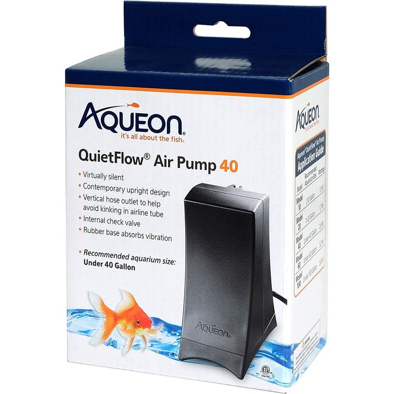 Aqueon QuietFlow 10 Aquarium Air Pump, 40 Gallons Aqueon