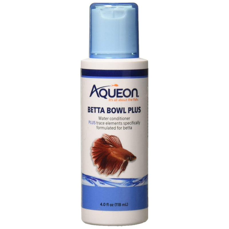Aqueon 2 Pack of Betta Bowl Plus Water Conditioner & Dechlorinator, 4 Fluid Ounces Each