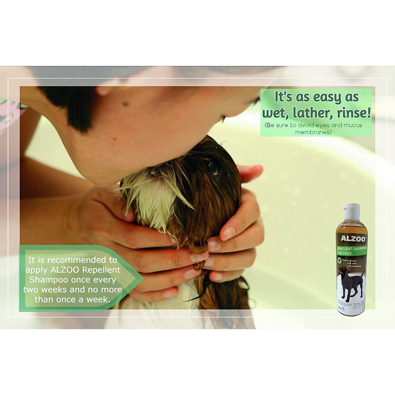 Alzoo Natural Repellant Dog Shampoo 12oz. Alzoo