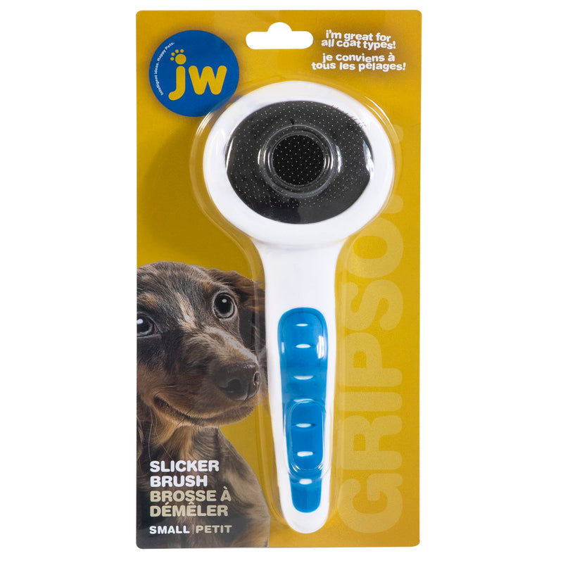 JW Gripsoft Slicker Brush, Grey/Yellow, Small