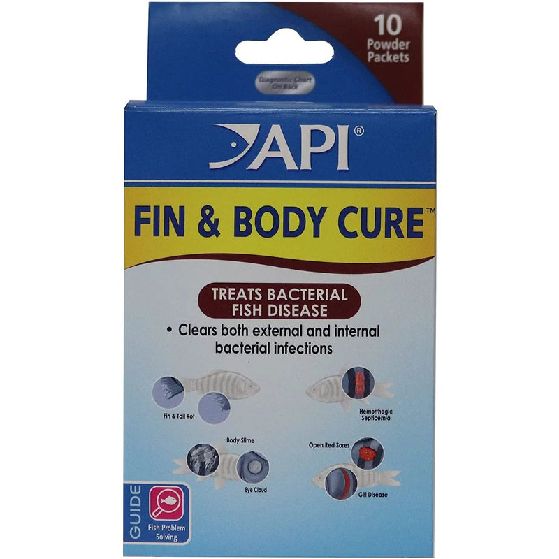 API Fin & Body Cure Freshwater Fish Powder Medication 10-Count API