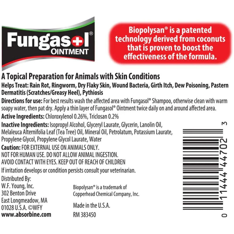Absorbine Fungasol Ointment for Dogs Horses Animals 13 oz. Absorbine