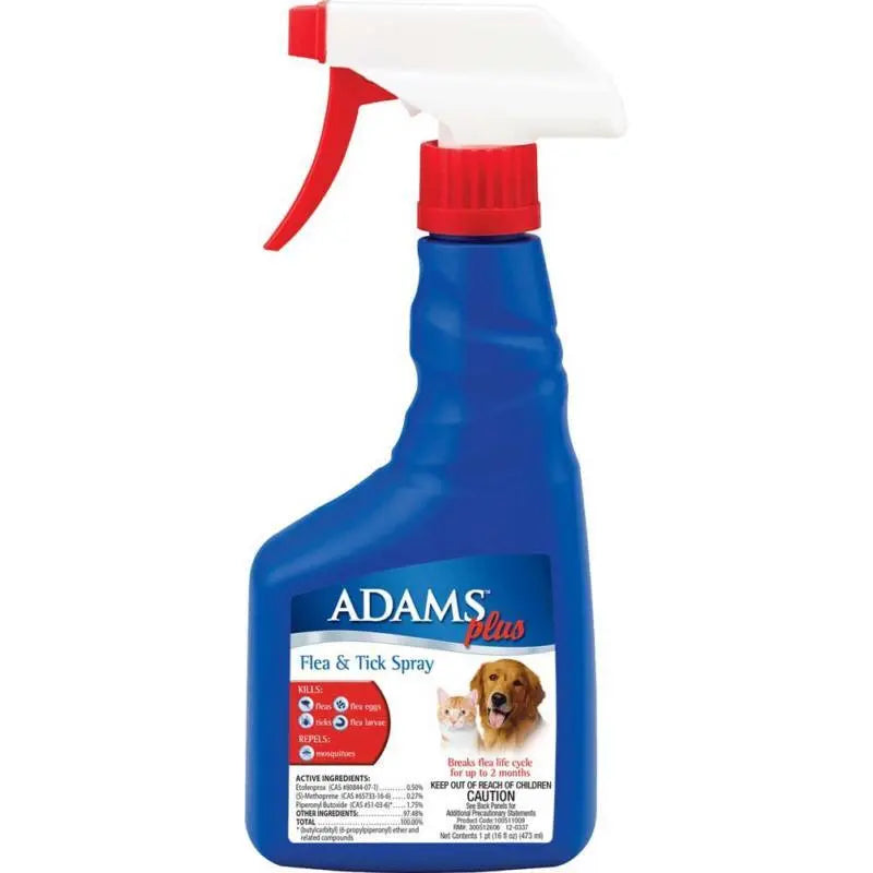 Adams Plus Pet Fleas & Ticks Spray for Cats and Dogs 16 oz. Adams