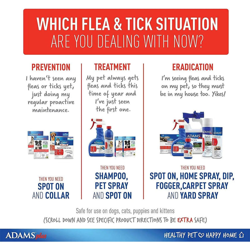 Adams Plus Pet Fleas & Ticks Spray for Cats and Dogs 32 oz. Adams Plus