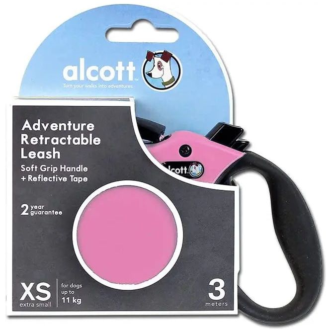 Alcott Adventure Retractable Reflective Belt Leash for Dogs Alcott