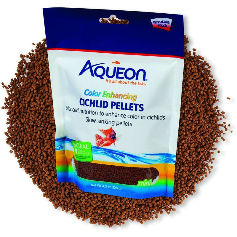 Aqueon Cichlid Color Enhancing Fish Food 4.5 Ounces Aqueon