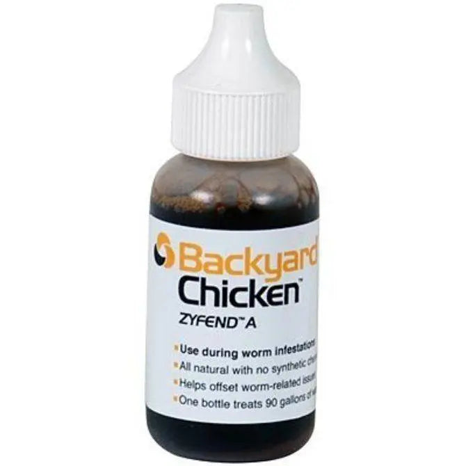 Backyard Chicke Zyfend A Chicken Dewormer Poultry Remedy 30 mL Treats 90Gal DBC Ag Product
