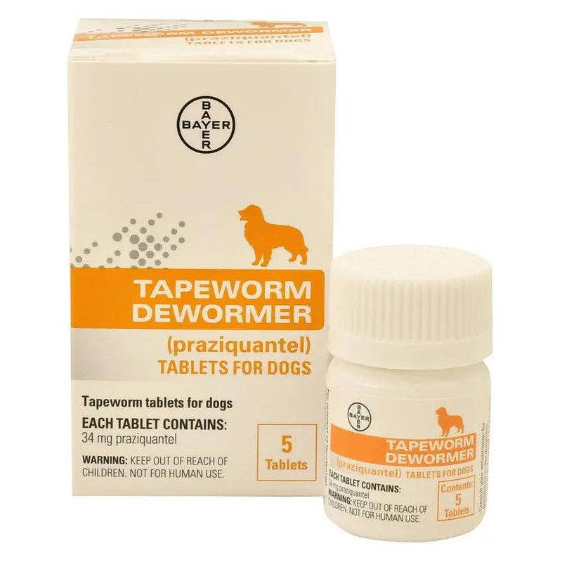 Bayer Tapeworm Dewormer for Dogs Bayer 5 Tablets Bayer