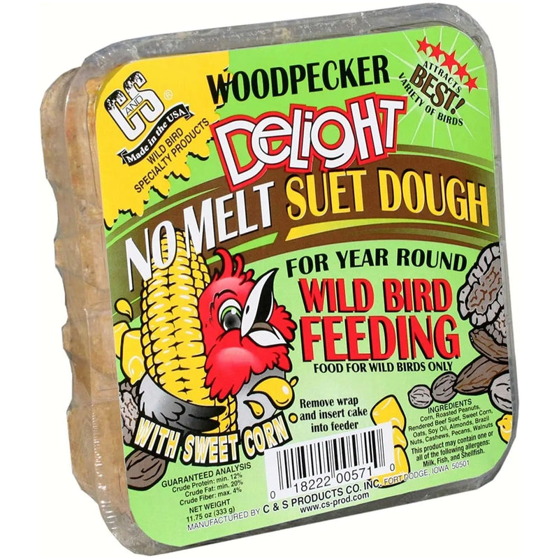 C&S Woodpecker Delight No Melt Suet Dough Bird Food 11.75 oz. C&S