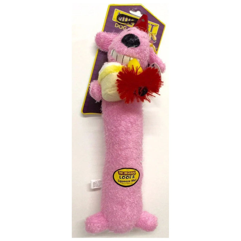 Dog Birthday Squeaky Loofa Puppy Toy Pooch Assorted Squeaker 12" Multipet