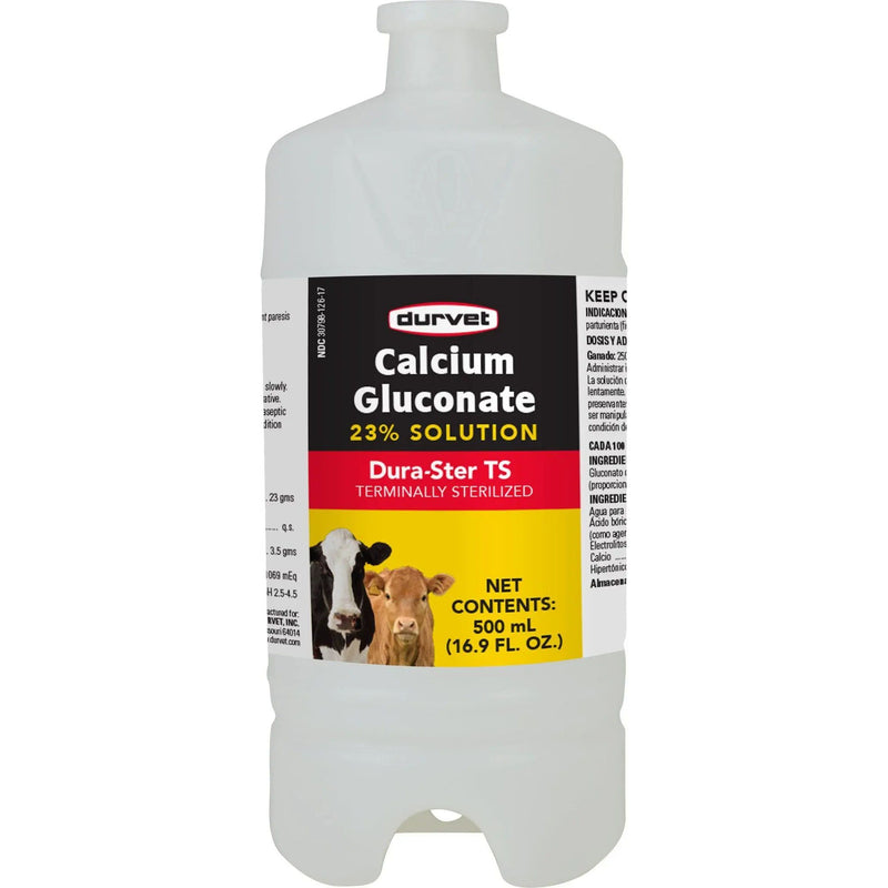 Durvet Calcium Gluconate 23% Solution 500ML Durvet