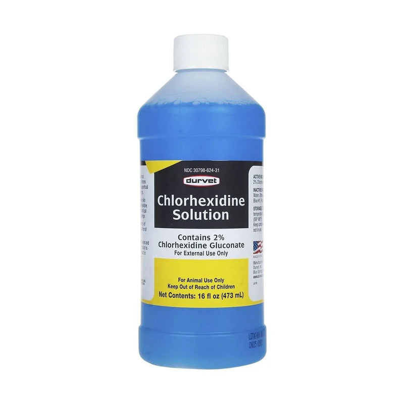 Durvet Chlorhexidine 2% Solution Antiseptic & Antimicrobial Disinfectant 16 oz. Durvet