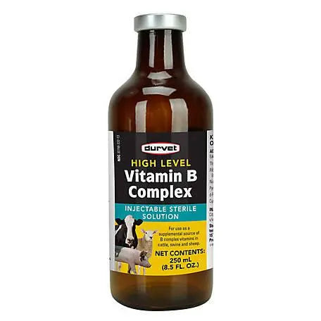 Durvet High-Level Livestock B Complex Vitamin Injectable Solution Durvet