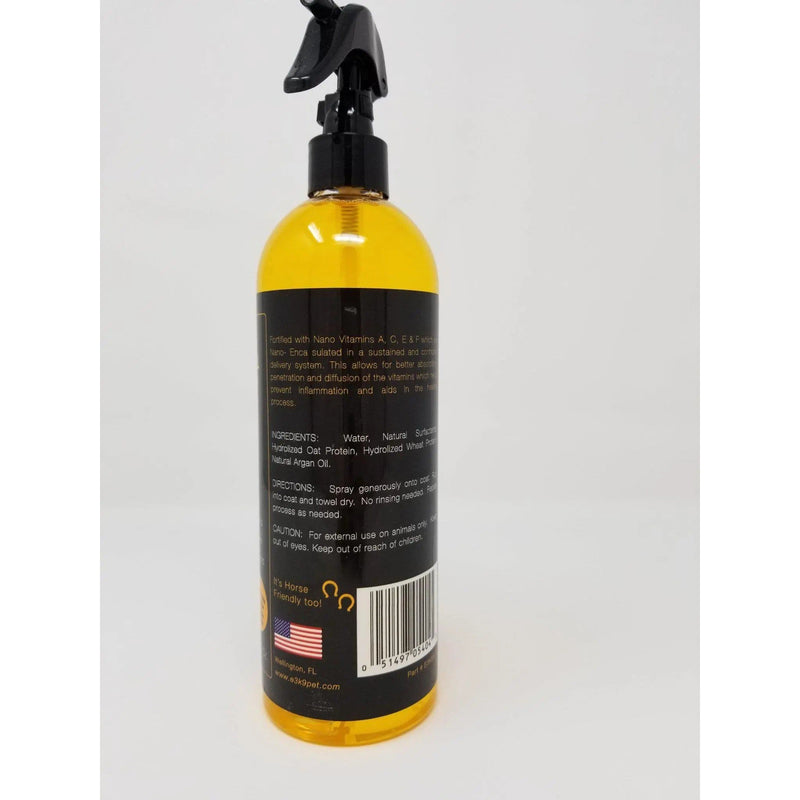 E3 K9 Water Less Argan Oil Shampoo 16 oz. for Dogs & Cats E3 K9