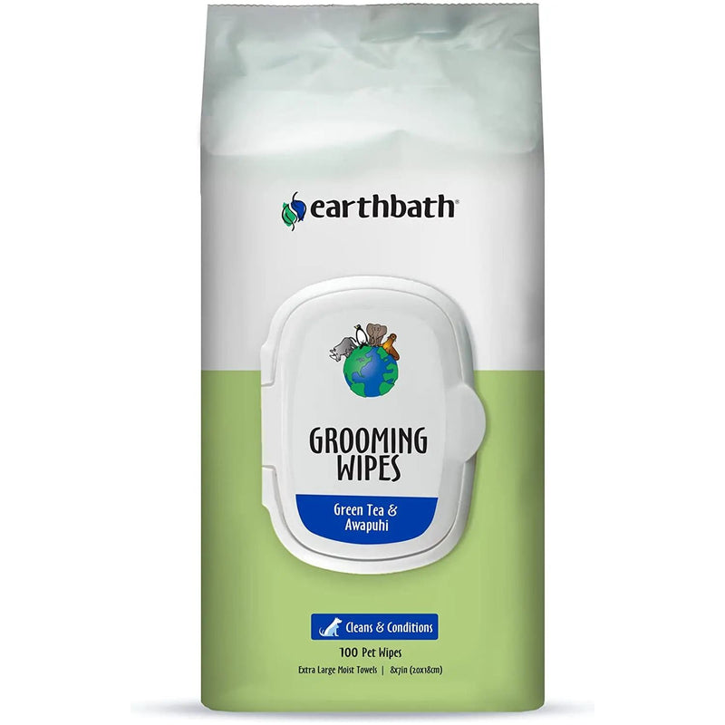 Earthbath Pet Grooming Wipes Green Tea & Awapuhi 100CT Earthbath