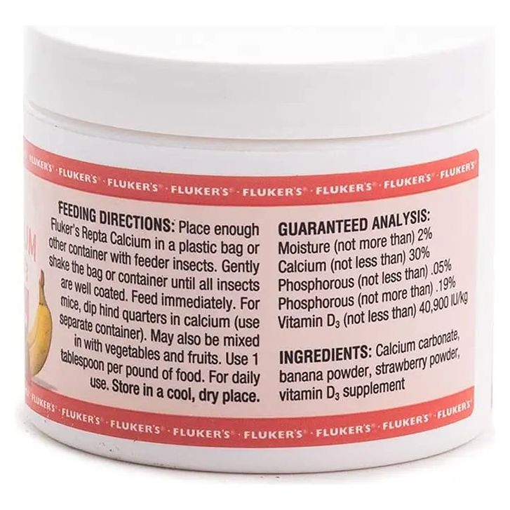Fluker's Strawberry Banana Flavored Repta Calcium with D3 4 oz. Fluker's