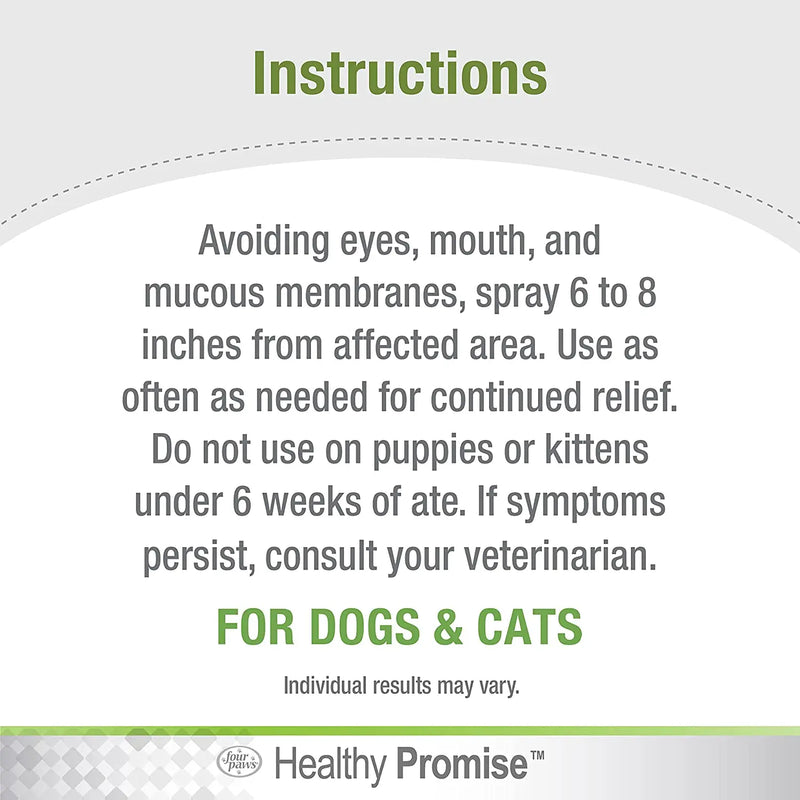 Four Paws Aid Anti-Itch Medicated Spray for Dogs and Cats 8 oz. Four Paws