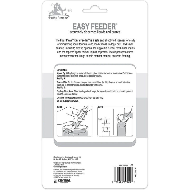 Four Paws Pet Easy Feeder Hand Syringes for Pets 2-Pack four paws