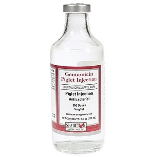 Gentamicin Piglet Injection Antibacterial 250 mL SPARHAWK