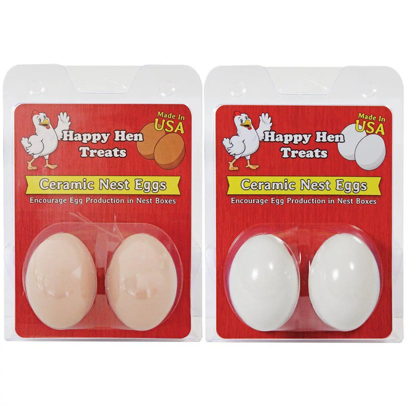 Happy Hen Treats Ceramic Nest Eggs, Brown Happy Hen Treats