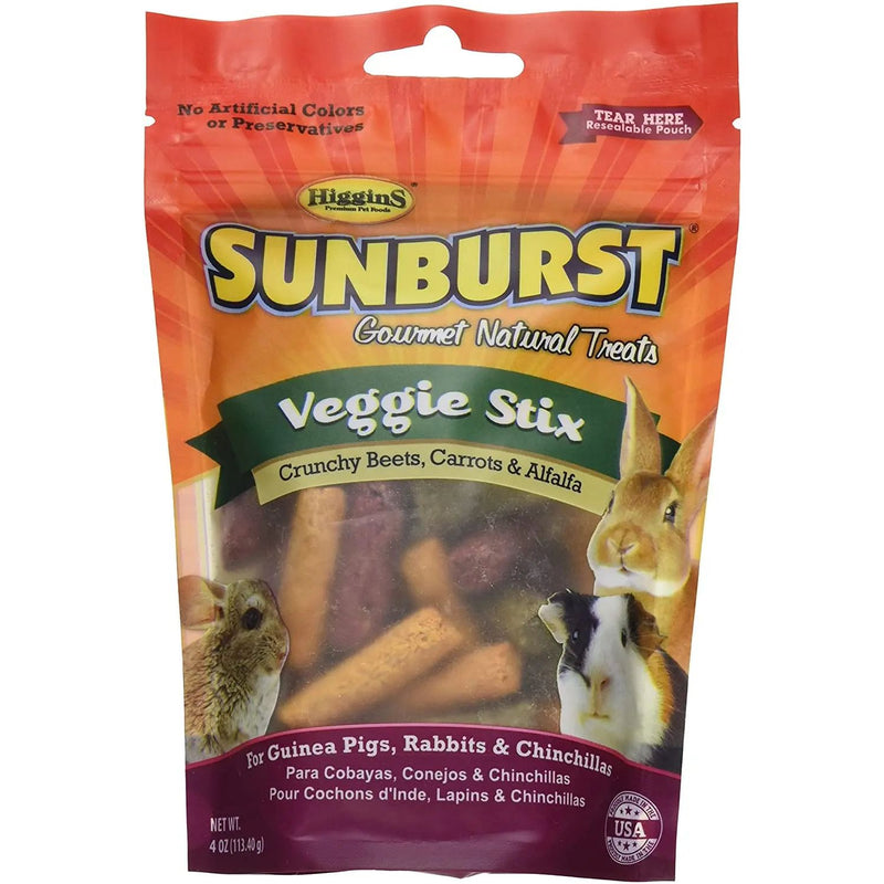 Higgins Sunburst Gourmet Natural Small Animal Treat Veggie Stix 4 oz. Higgins