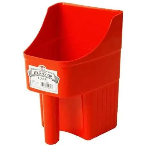Little Giant Feed Scoop Heavy Duty Stackable Feed Scoop 3QT Red Miller Manufacturing