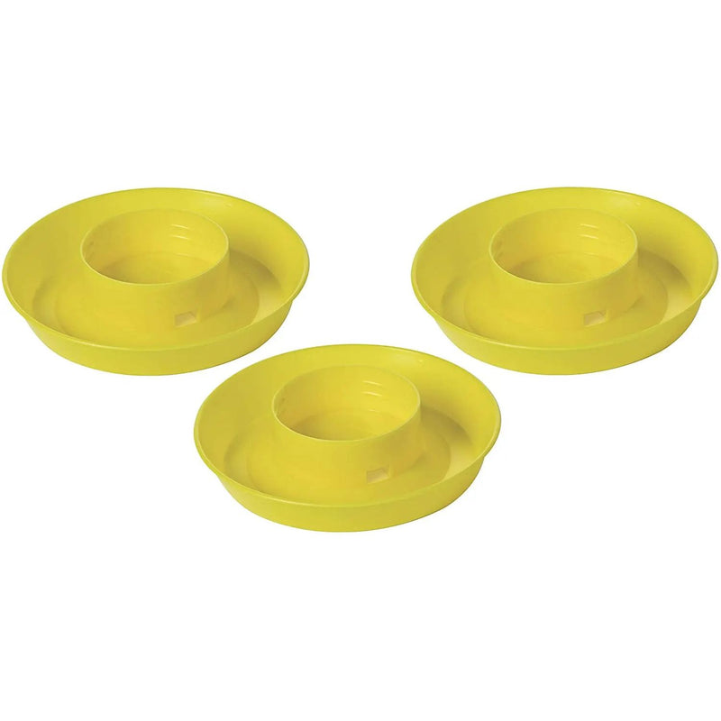 Little Giant Screw on Poultry Water Base 1 Quart Yellow 3-Pack Little Giant