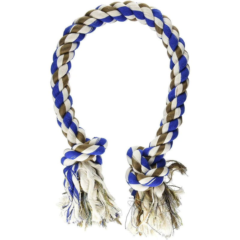 Mammoth Flossy Chews Rope Bone 2-Knot Dog Toy 42-Inch Assorted Mammoth Pet Products