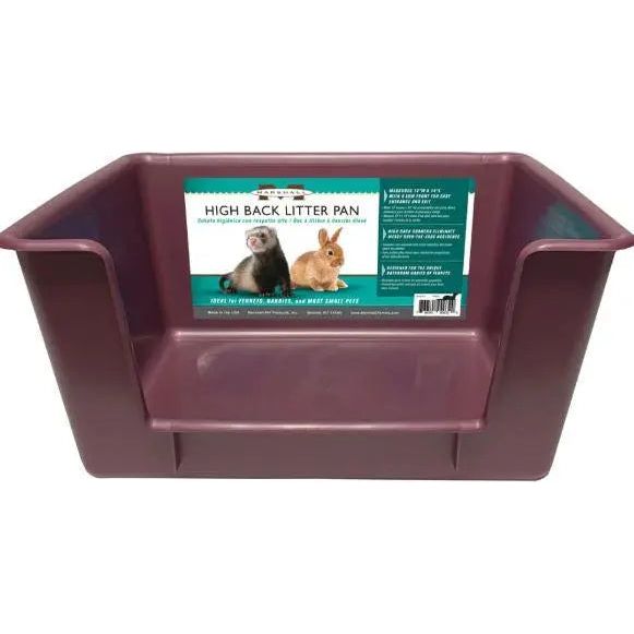 Marshall High Back Ferret Litter Pan 48", Single Colors May Vary Marshall Pet Products