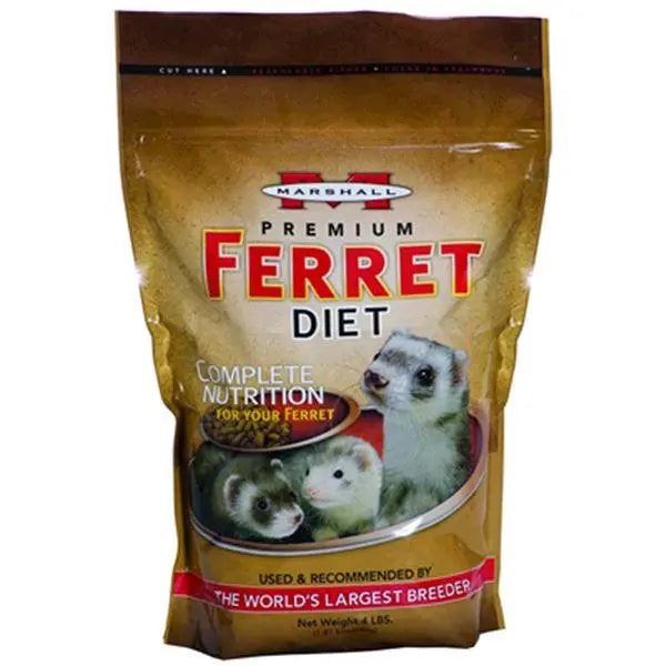 Marshall High Protein Premium Ferret Diet Pet Food 4 lbs. Marshal