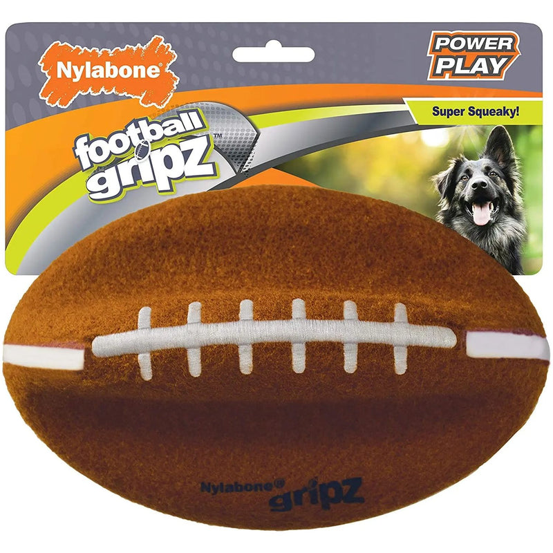 Nylabone Power Play Dog Felt Football Gripz Toy Nylabone