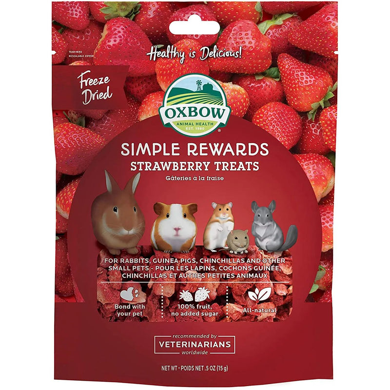 Oxbow Simple Rewards Strawberry Freeze Treats SM Animals .50 oz. Oxbow