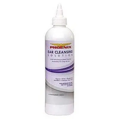 Phoenix Ear Cleansing Solution Removes Wax for Dogs & Cats 12 oz. Phoenix