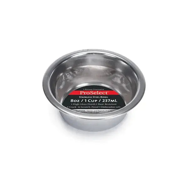 ProSelect Heavy Stainless Steel Dish Mirror Finish Dog Bowl ProSelect