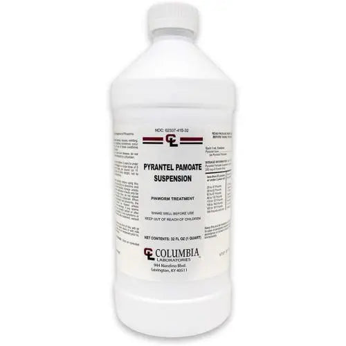 Pyrantel Pamoate Suspension 50 Mg 32 oz. Bottle Columbia Laboratories