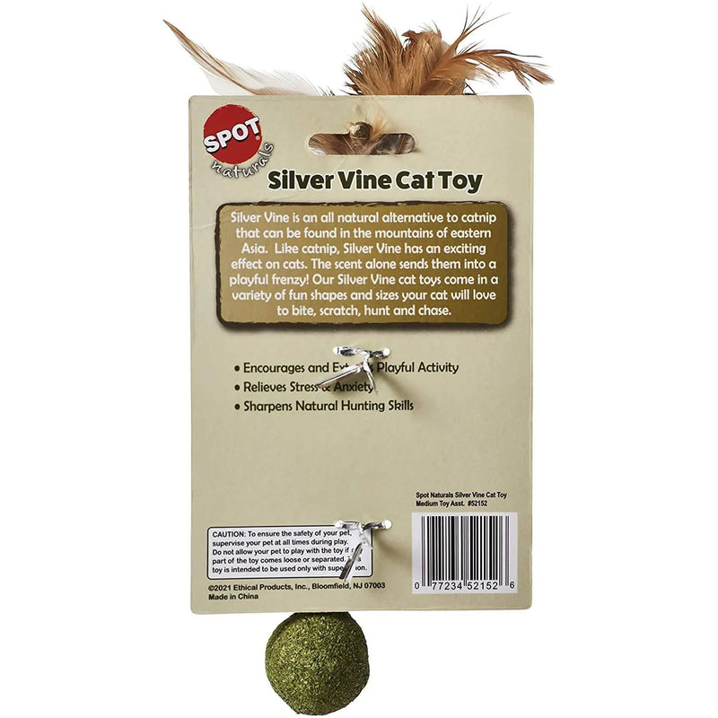 SPOT Naturals Silver Vine Cat Toy Assorted, Medium SPOT