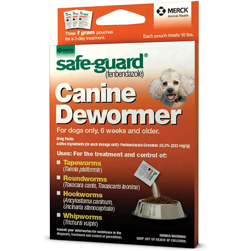Safe-Guard Panacur Wormer (fenbendazole) K9 Dogs 10 lbs. 1gm Merck