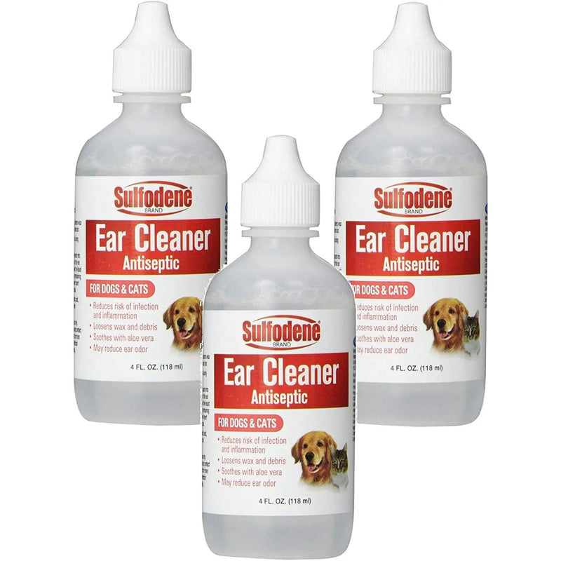 Sulfodene Brand Ear Cleaner for Dogs & Cats 4 oz. 3-Pack Farnam
