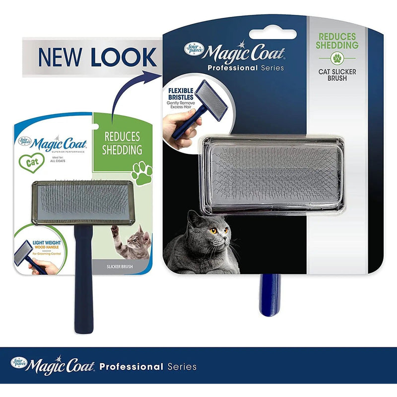 Tender Touch Slicker Brush For Cats Reduces Shedding All Coats Four Paws