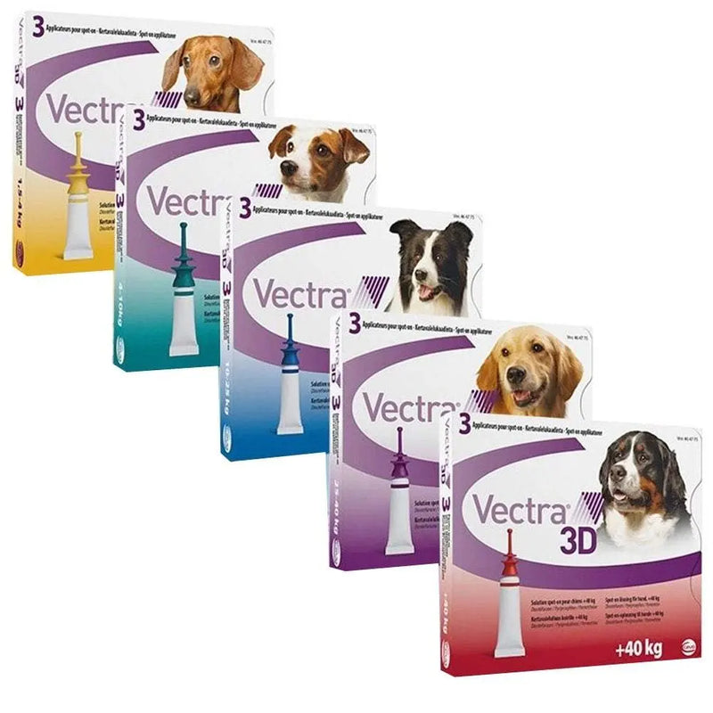 Vectra 3D Topical Spot on Flea & Tick Remedy Dogs 56-95 lbs. 3CT Ceva