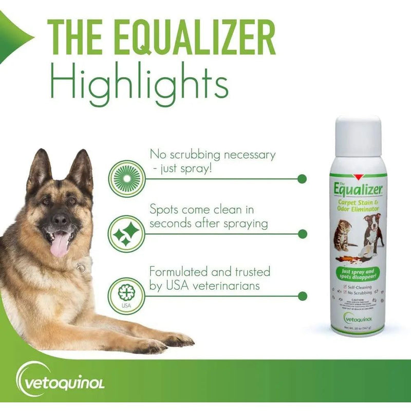 Vetoquinol Equalizer Stain & Odor Remover for Dogs and Cats 20 oz. Vetoquinol