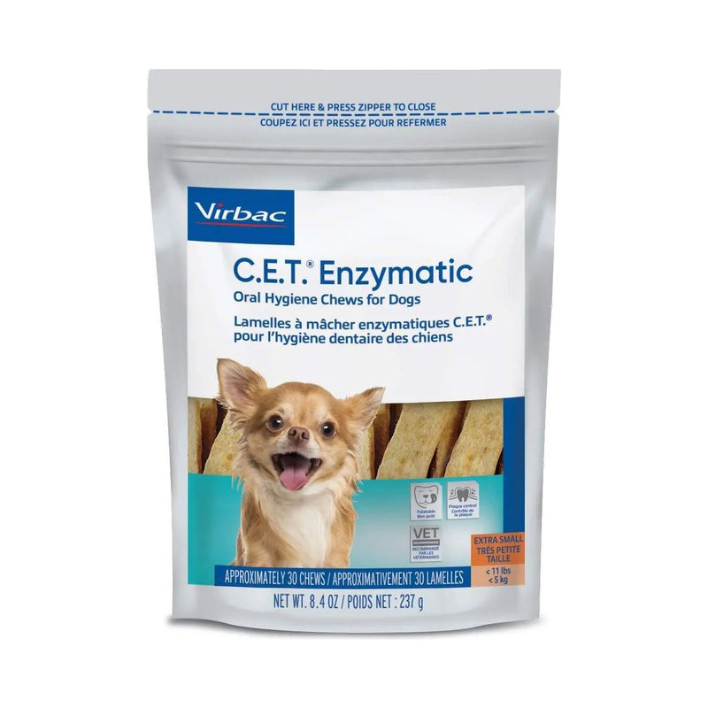 Virbac C.E.T. Enzymatic Oral Hygiene Chews for XS Dogs 90CT 3pck Virbac