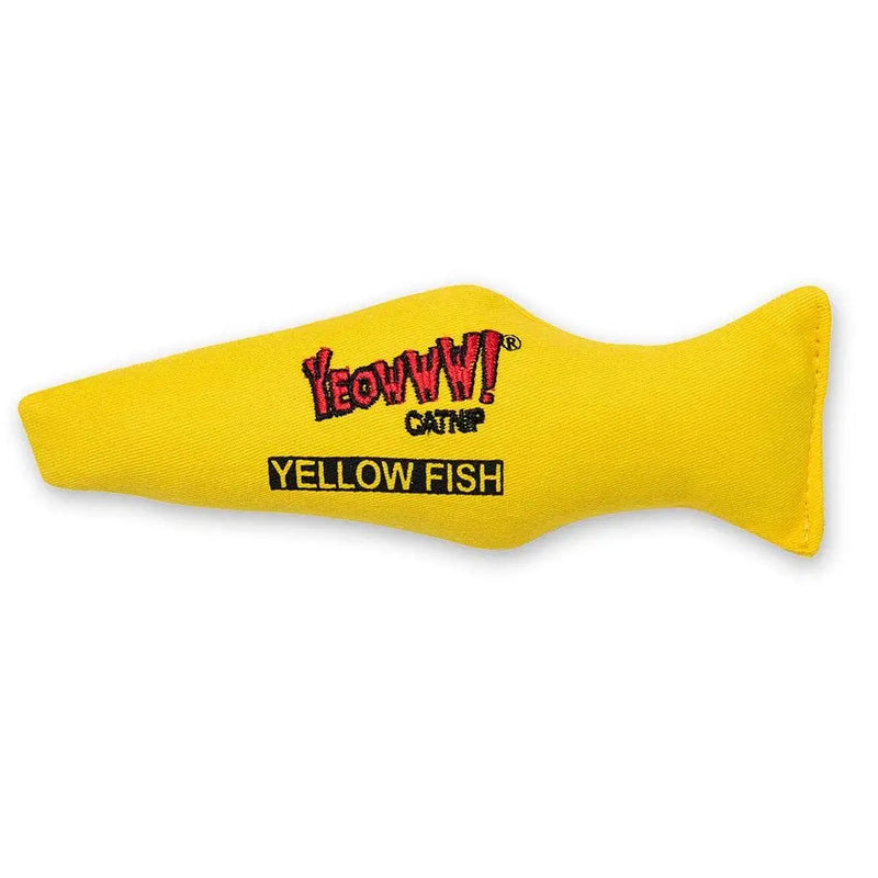 Yeowww! Yellow Fish Cat Toys 3-Pack Yeowww!