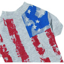 Zack & Zoey America's Pup Flag-Print Tee Shirt for Dogs, Gray Zack & Zoey