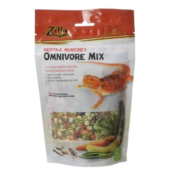 Zilla Reptile Munchies Omnivore Nutritional Mix Lizard Food 3-Pack Zilla