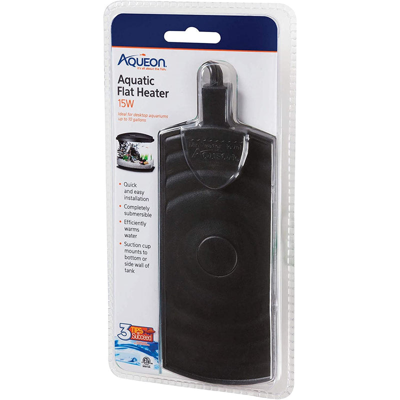 Aqueon Aquatic Flat Heater 15 Watts, Black Aqueon