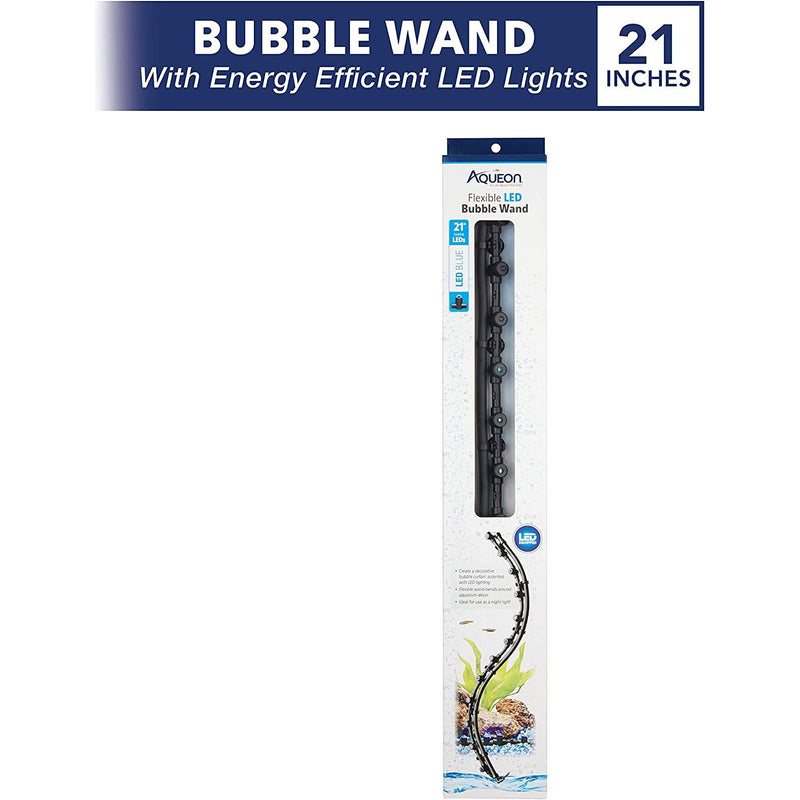 Aqueon Flex LED Aquarium Bubble Wand, 21-Inch, Blue Aqueon